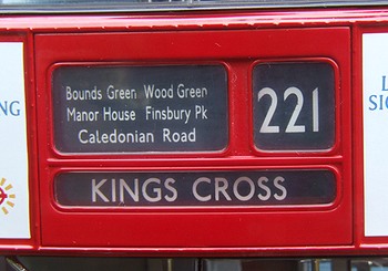 99101 route 221 Kings Cross destination