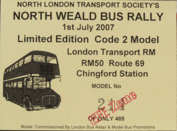 The certificate supplied with the model