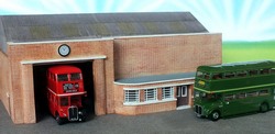 The garage in a simple diorama - Click to enlarge