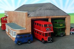 The garage in a simple diorama - Click to enlarge