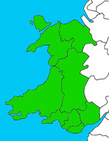 map of Wales