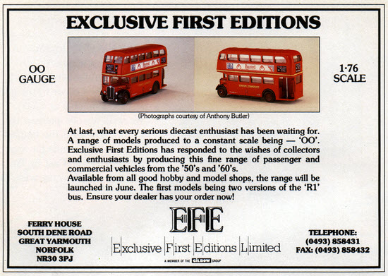 EFE first advertisement published in May 1989