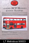 Release Sheet London Transport 1:24 Metrobus