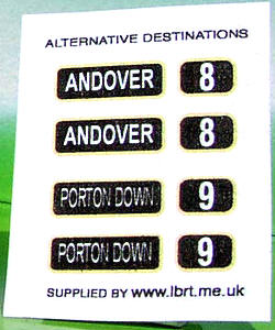 Alternative route transfers supplied with each model
