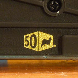 AN45904 Corgi 50th Anniversary logo found on the models baseplate.