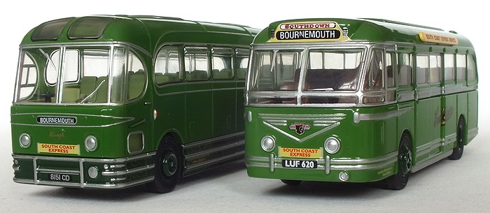 76SET38 Weymann Fanfare & Leyland Royal Tiger front view